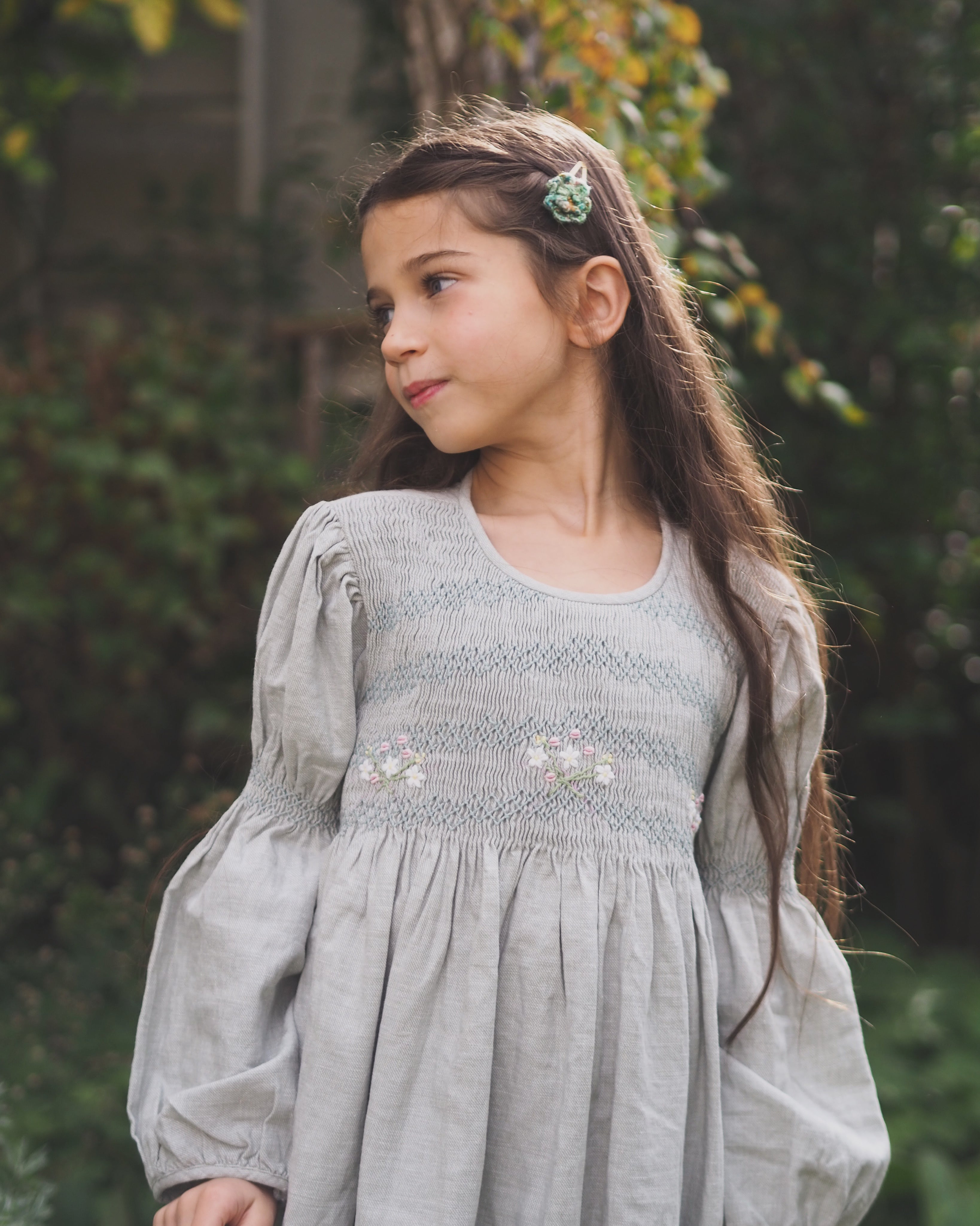 Cloudy Garden Dress (long-sleeved)