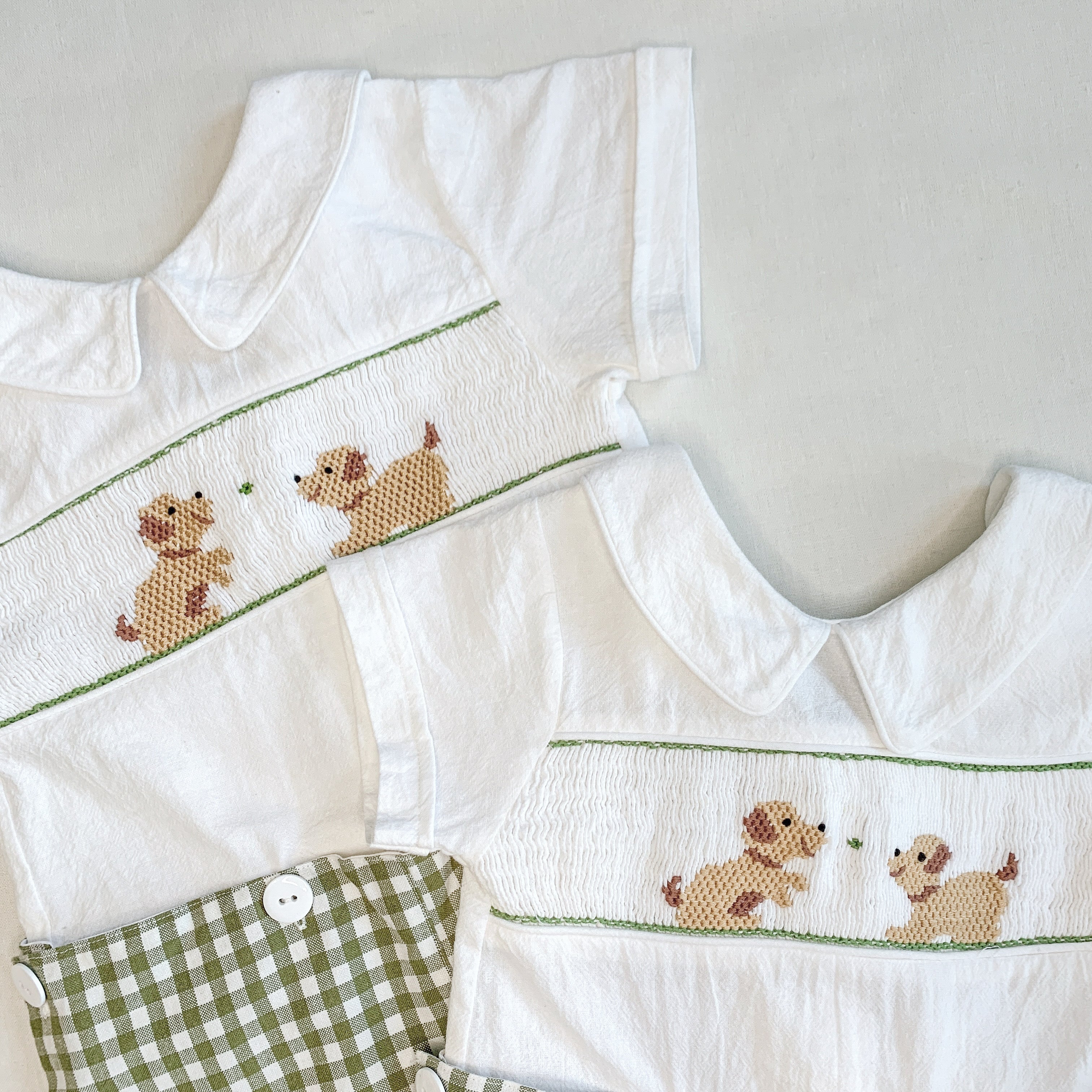 Green Puppy Romper